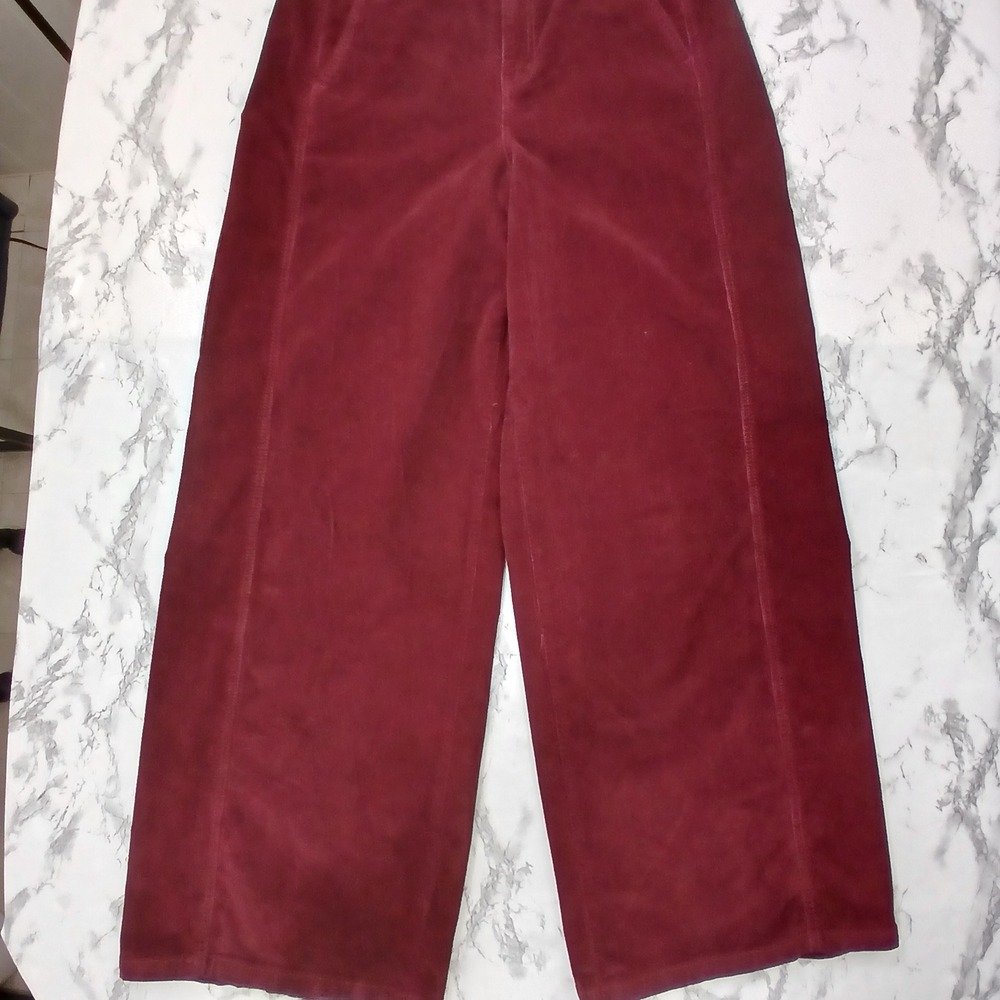 Celebrity Pink Womens 15/32 Burgundy Wine Corduroy Wide Leg Sailor Pants